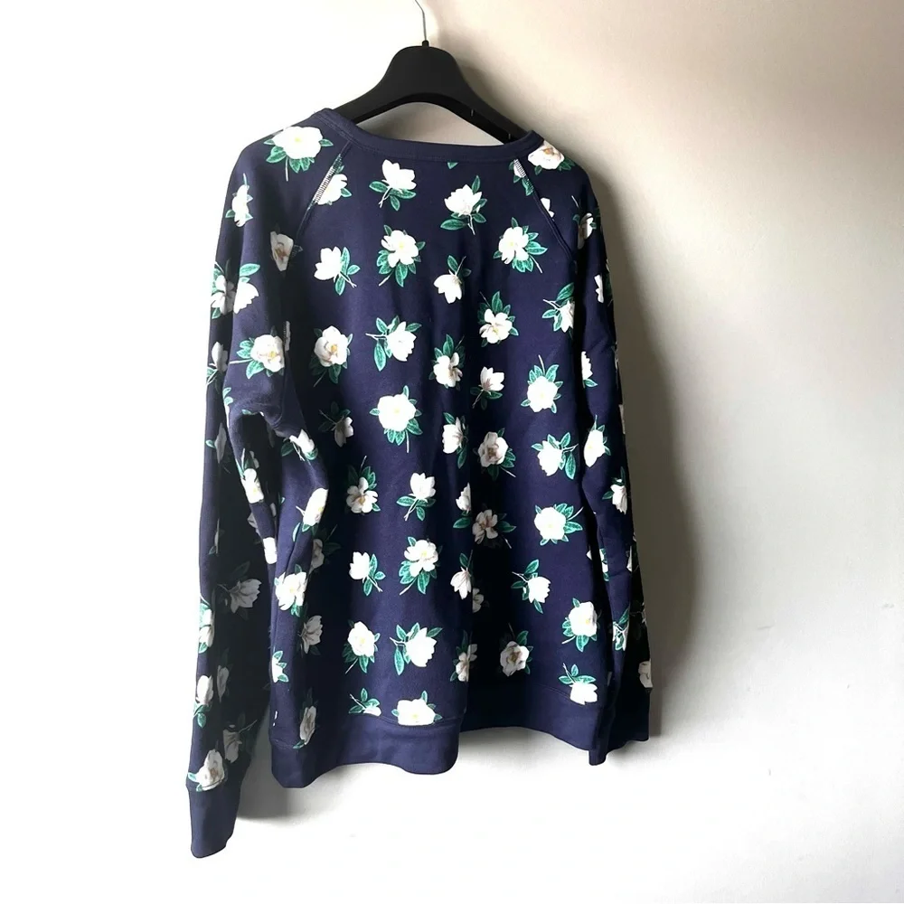 Draper James Natalie Magnolia Blue Floral Sweater Top